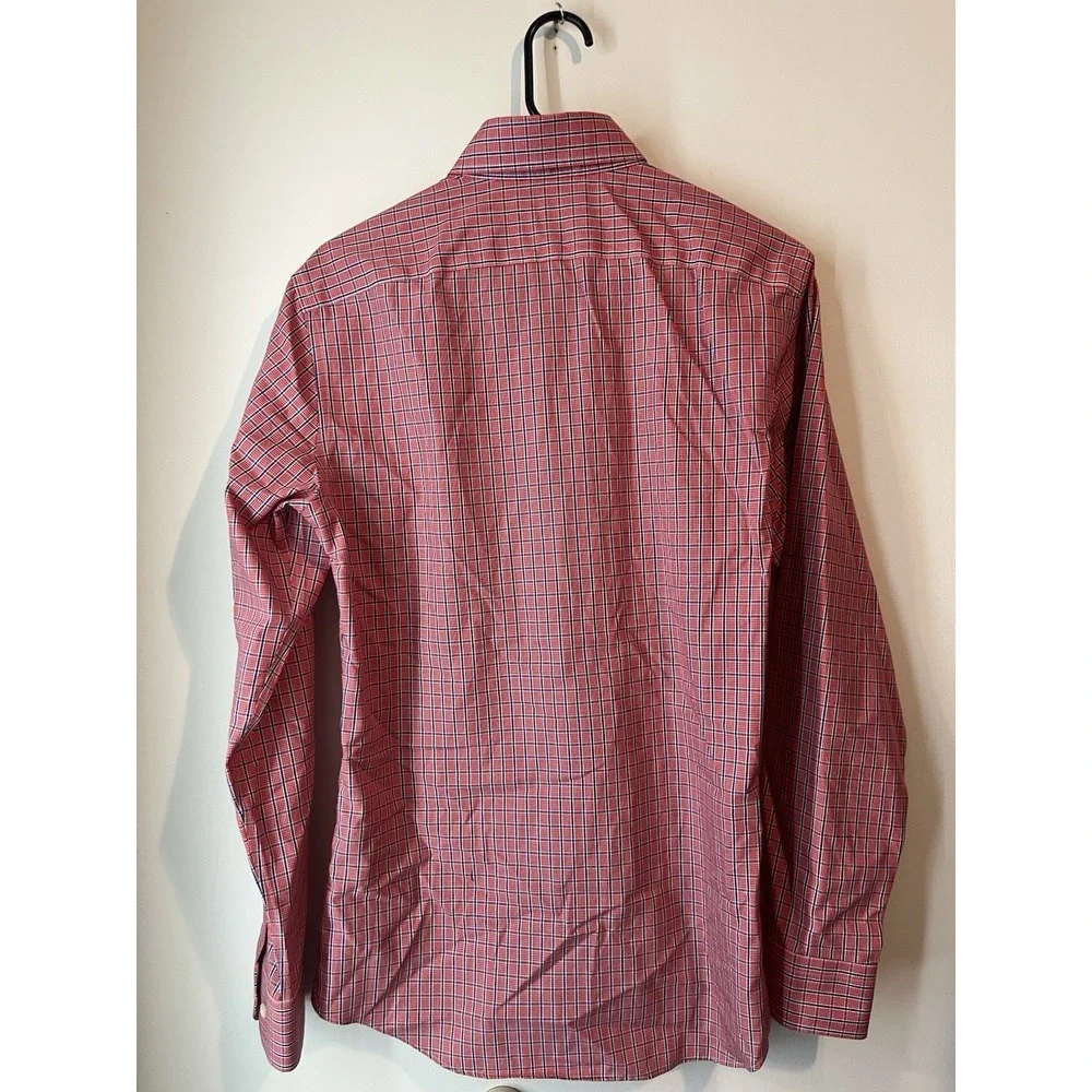 Banana Republic Non Iron Tailored‎ Slim Fit Shirt Long Sleeve Small Plaid Check